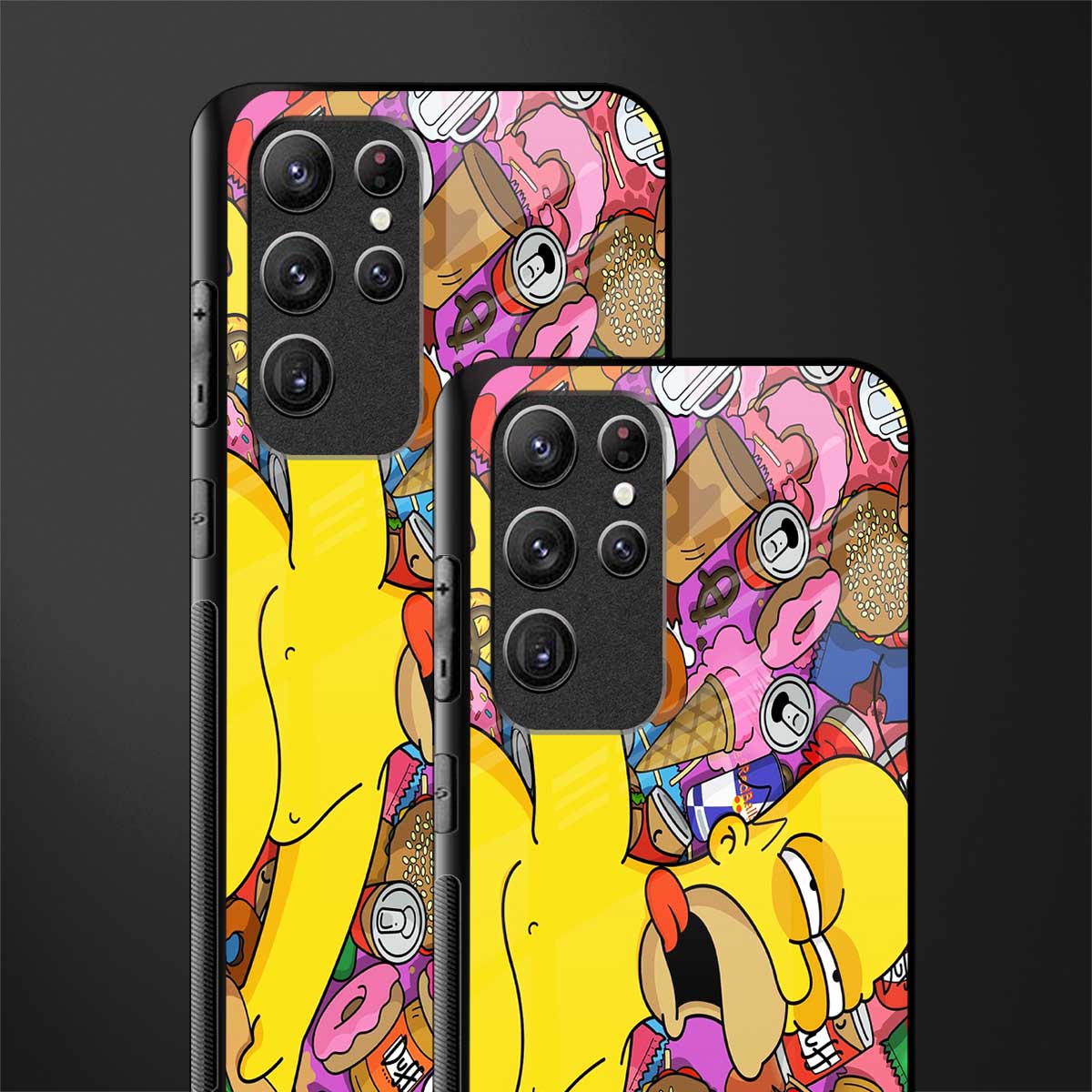 drunk homer simpsons glass case for samsung galaxy s22 ultra 5g image-2