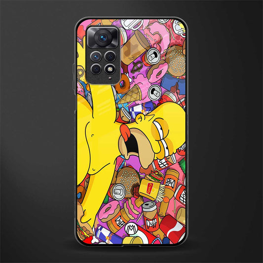drunk homer simpsons glass case for redmi note 11 pro image