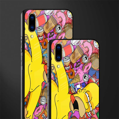 drunk homer simpsons glass case for vivo v11 pro image-2