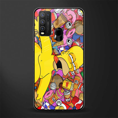 drunk homer simpsons glass case for vivo y30 image