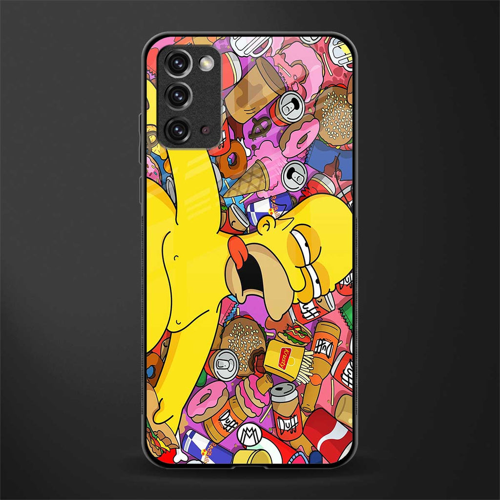 drunk homer simpsons glass case for samsung galaxy note 20 image