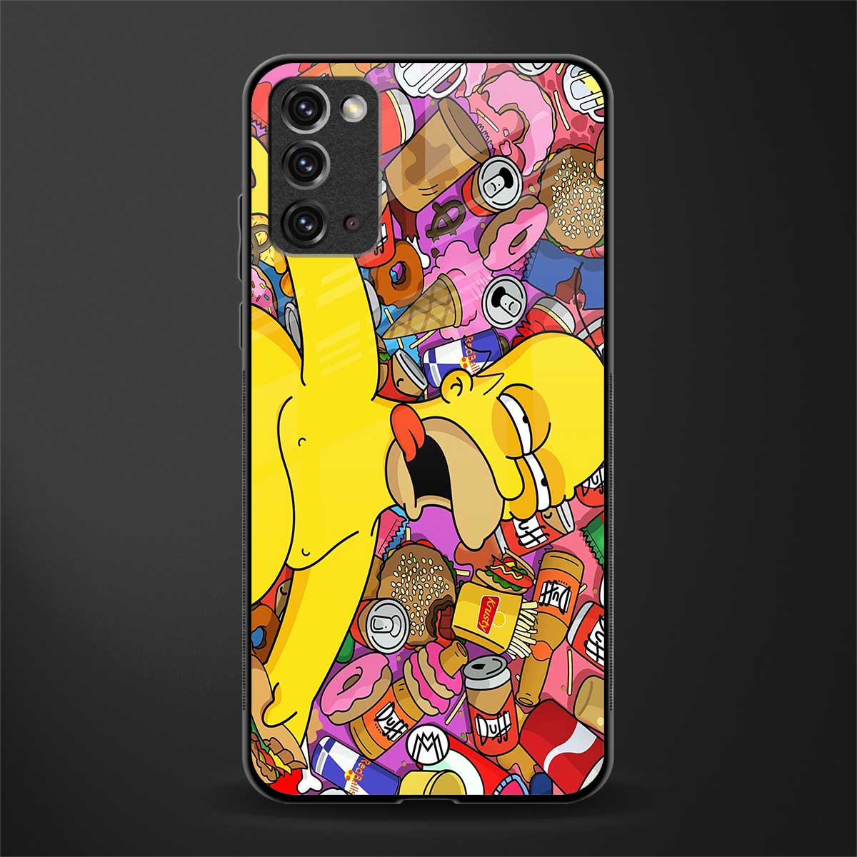 drunk homer simpsons glass case for samsung galaxy note 20 image