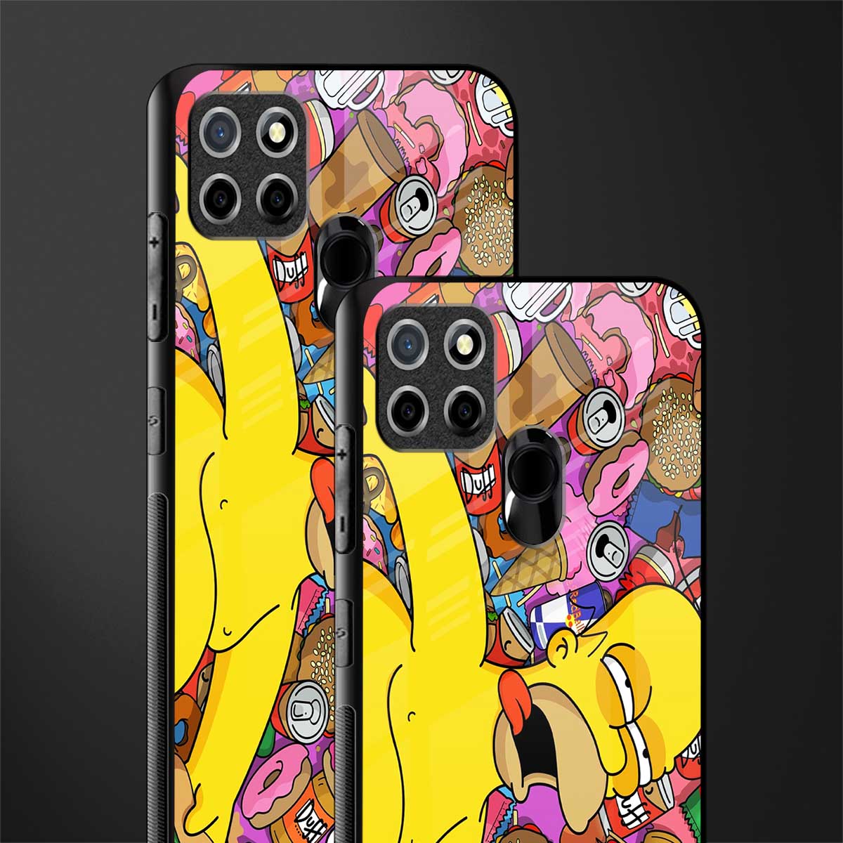 drunk homer simpsons glass case for realme narzo 30a image-2