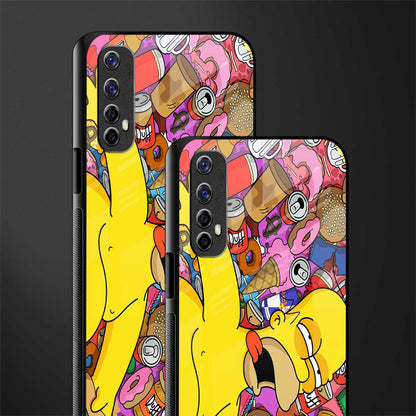 drunk homer simpsons glass case for realme 7 image-2