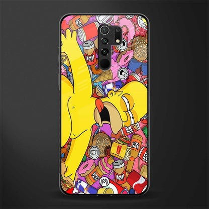 drunk homer simpsons glass case for redmi 9 prime image