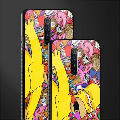 drunk homer simpsons glass case for realme x2 pro image-2