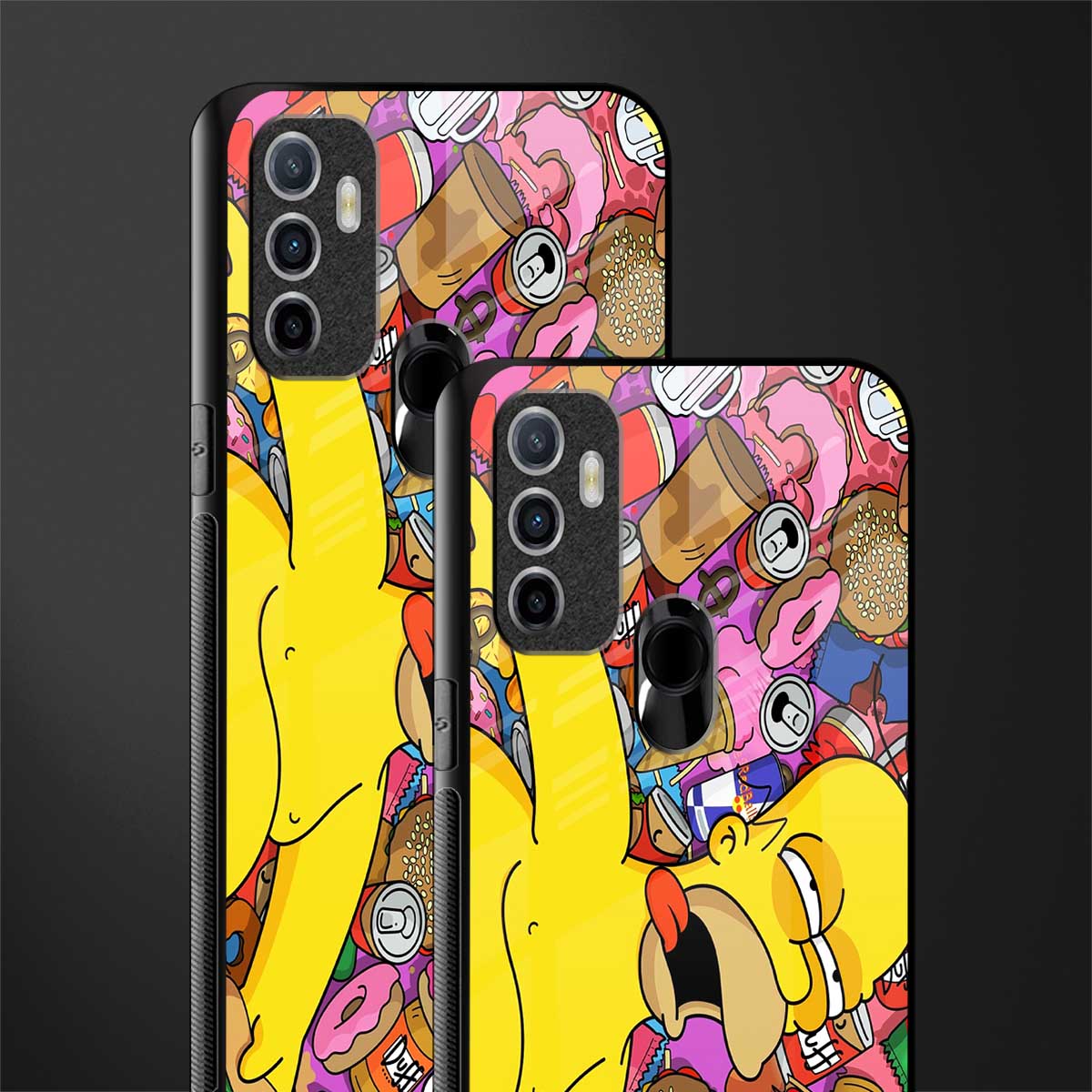 drunk homer simpsons glass case for oppo a53 image-2