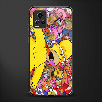 drunk homer simpsons glass case for vivo v20 image