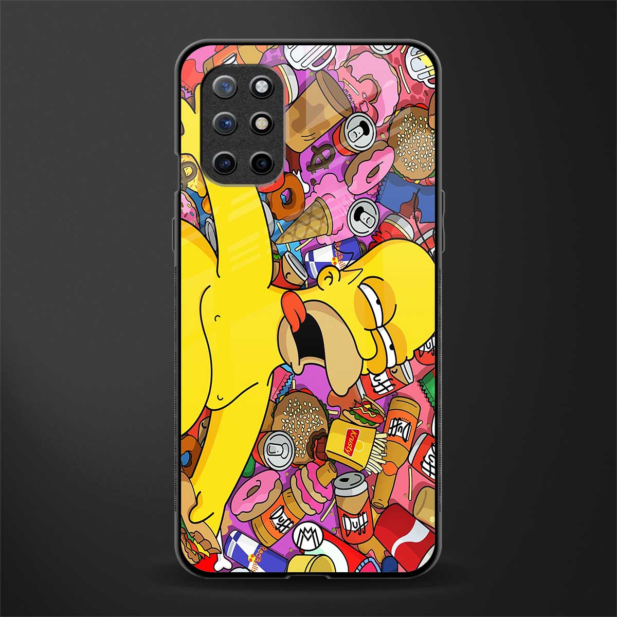 drunk homer simpsons glass case for oneplus 8t image