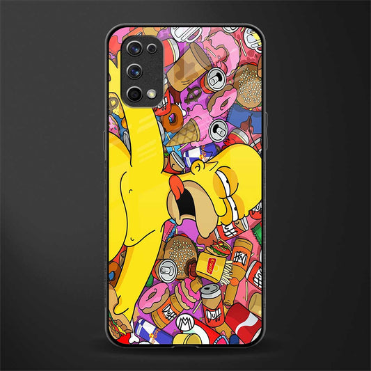 drunk homer simpsons glass case for realme 7 pro image