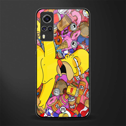 drunk homer simpsons glass case for vivo y31 image