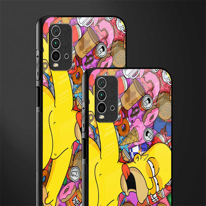 drunk homer simpsons glass case for redmi 9 power image-2