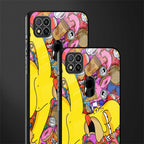 drunk homer simpsons glass case for redmi 9c image-2
