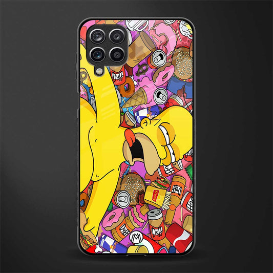 drunk homer simpsons glass case for samsung galaxy m12 image