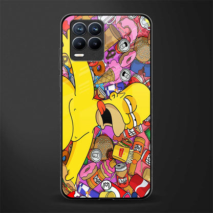 drunk homer simpsons glass case for realme 8 pro image