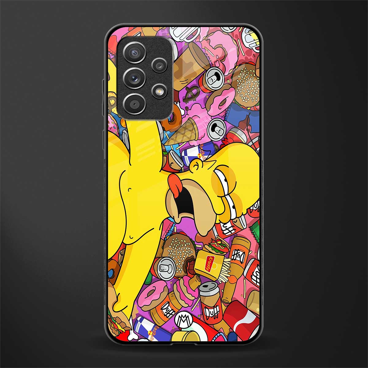 drunk homer simpsons glass case for samsung galaxy a52s 5g image