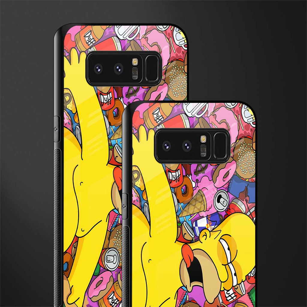 drunk homer simpsons glass case for samsung galaxy note 8 image-2