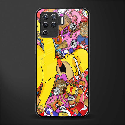 drunk homer simpsons glass case for oppo f19 pro image