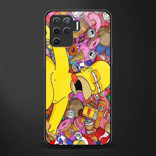 drunk homer simpsons glass case for oppo f19 pro image