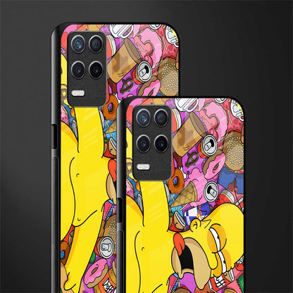 drunk homer simpsons glass case for realme narzo 30 5g image-2