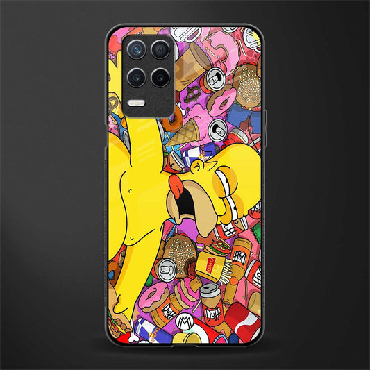 drunk homer simpsons glass case for realme narzo 30 5g image