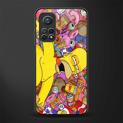 drunk homer simpsons glass case for mi 10t 5g image