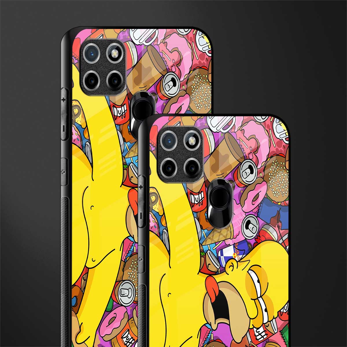 drunk homer simpsons glass case for realme c21 image-2