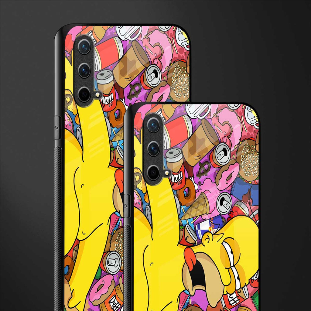 drunk homer simpsons glass case for oneplus nord ce 5g image-2