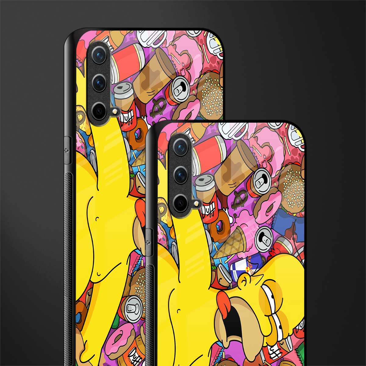 drunk homer simpsons glass case for oneplus nord ce 5g image-2