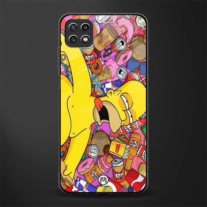drunk homer simpsons glass case for samsung galaxy a22 5g image