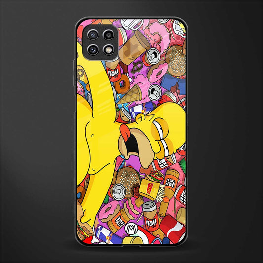 drunk homer simpsons glass case for samsung galaxy a22 5g image