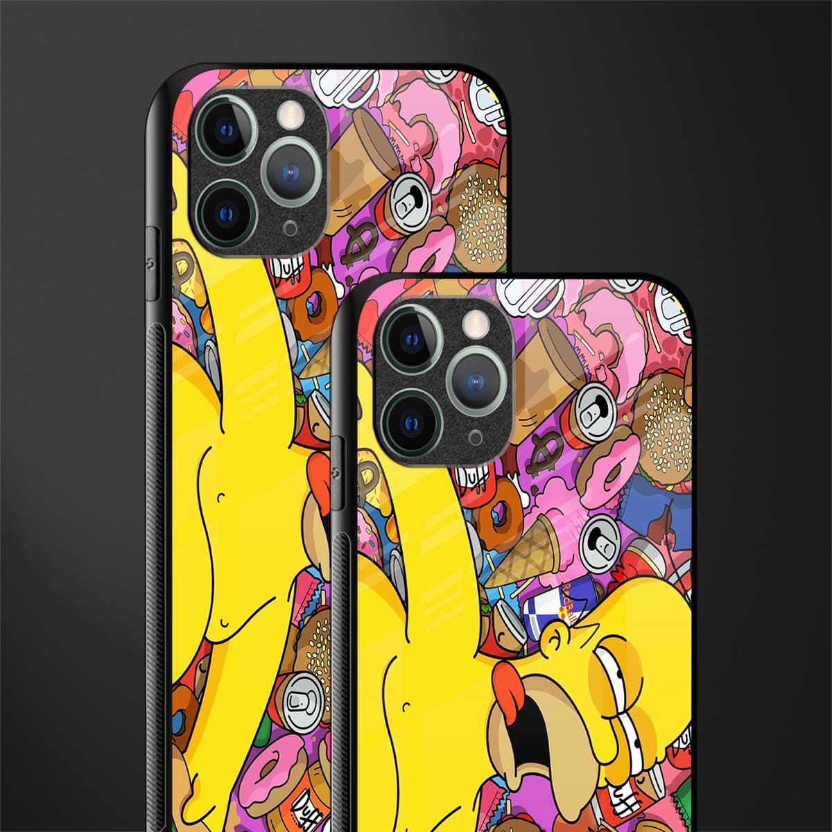 drunk homer simpsons glass case for iphone 11 pro max image-2