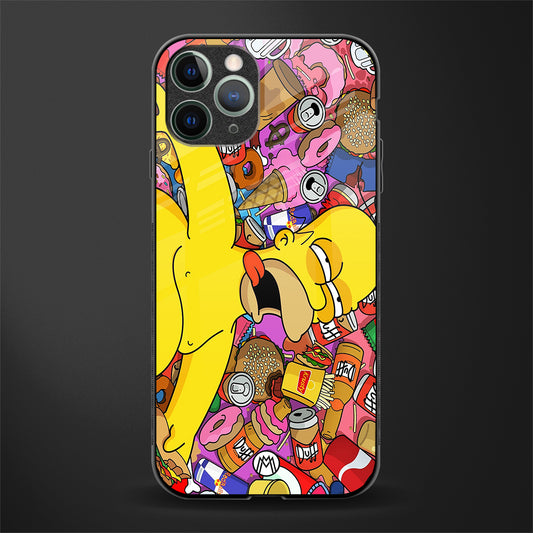 drunk homer simpsons glass case for iphone 11 pro image