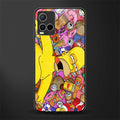 drunk homer simpsons glass case for vivo y21s image