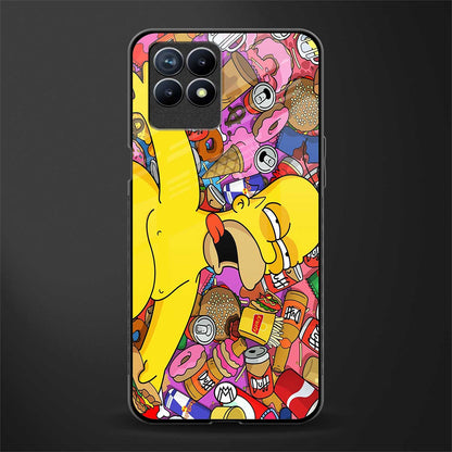 drunk homer simpsons glass case for realme 8i image