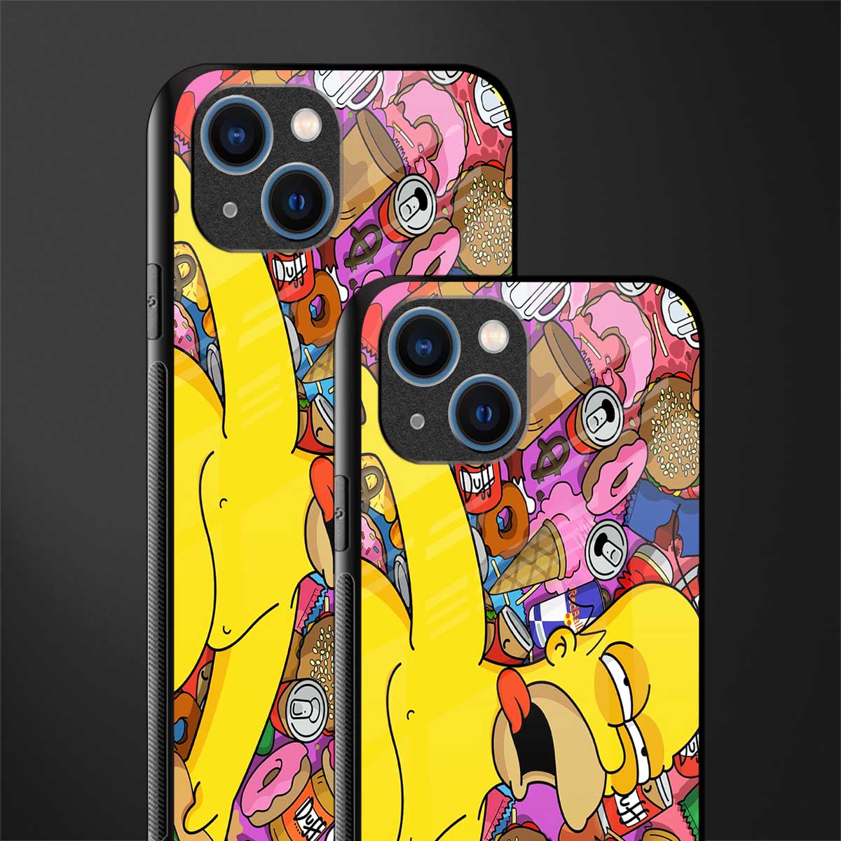 drunk homer simpsons glass case for iphone 13 image-2