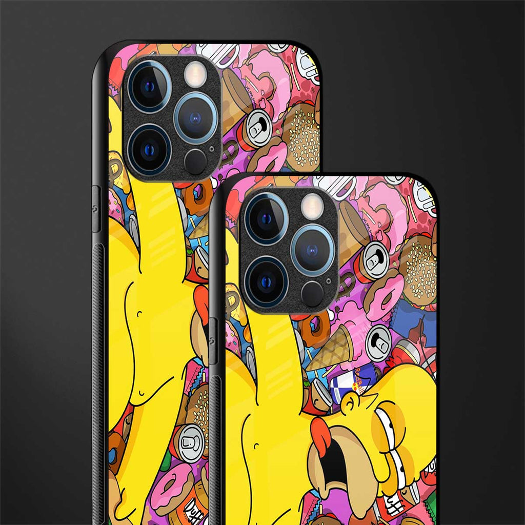 drunk homer simpsons glass case for iphone 12 pro image-2