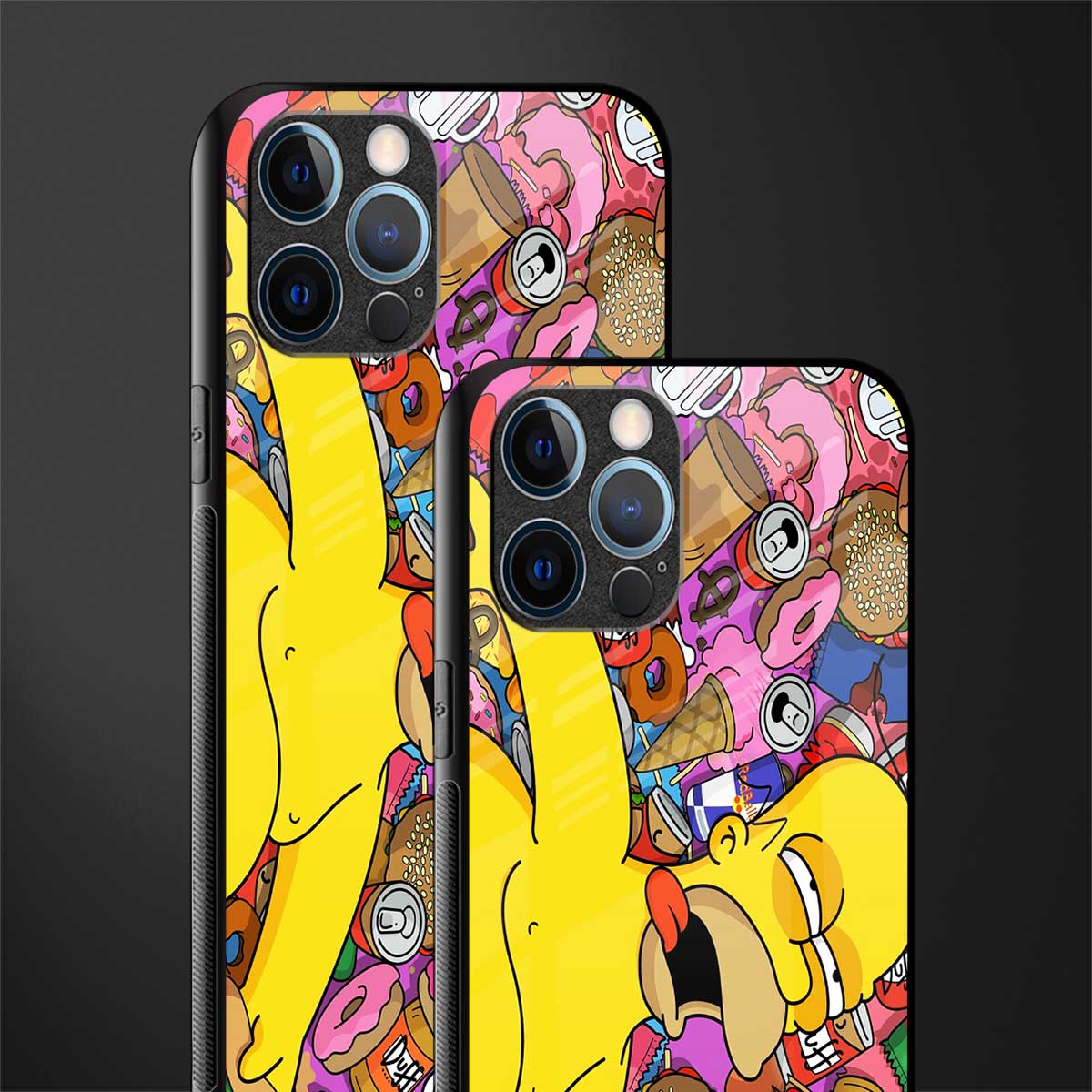 drunk homer simpsons glass case for iphone 14 pro max image-2