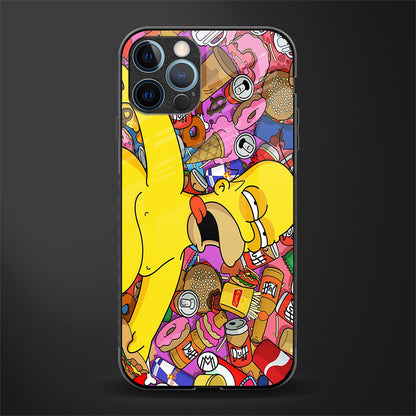 drunk homer simpsons glass case for iphone 14 pro max image