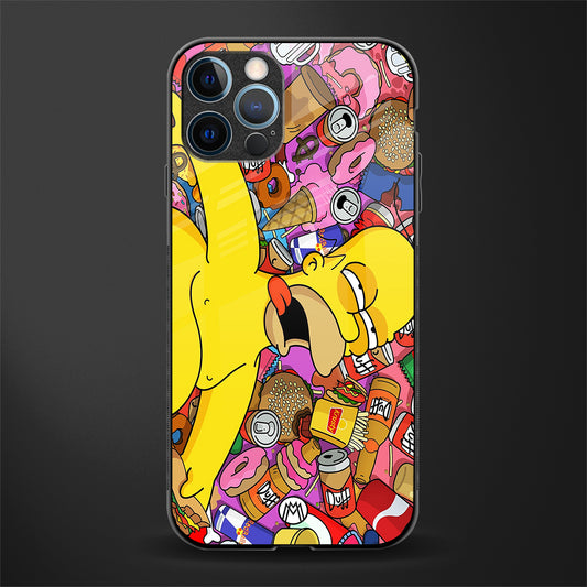 drunk homer simpsons glass case for iphone 14 pro max image