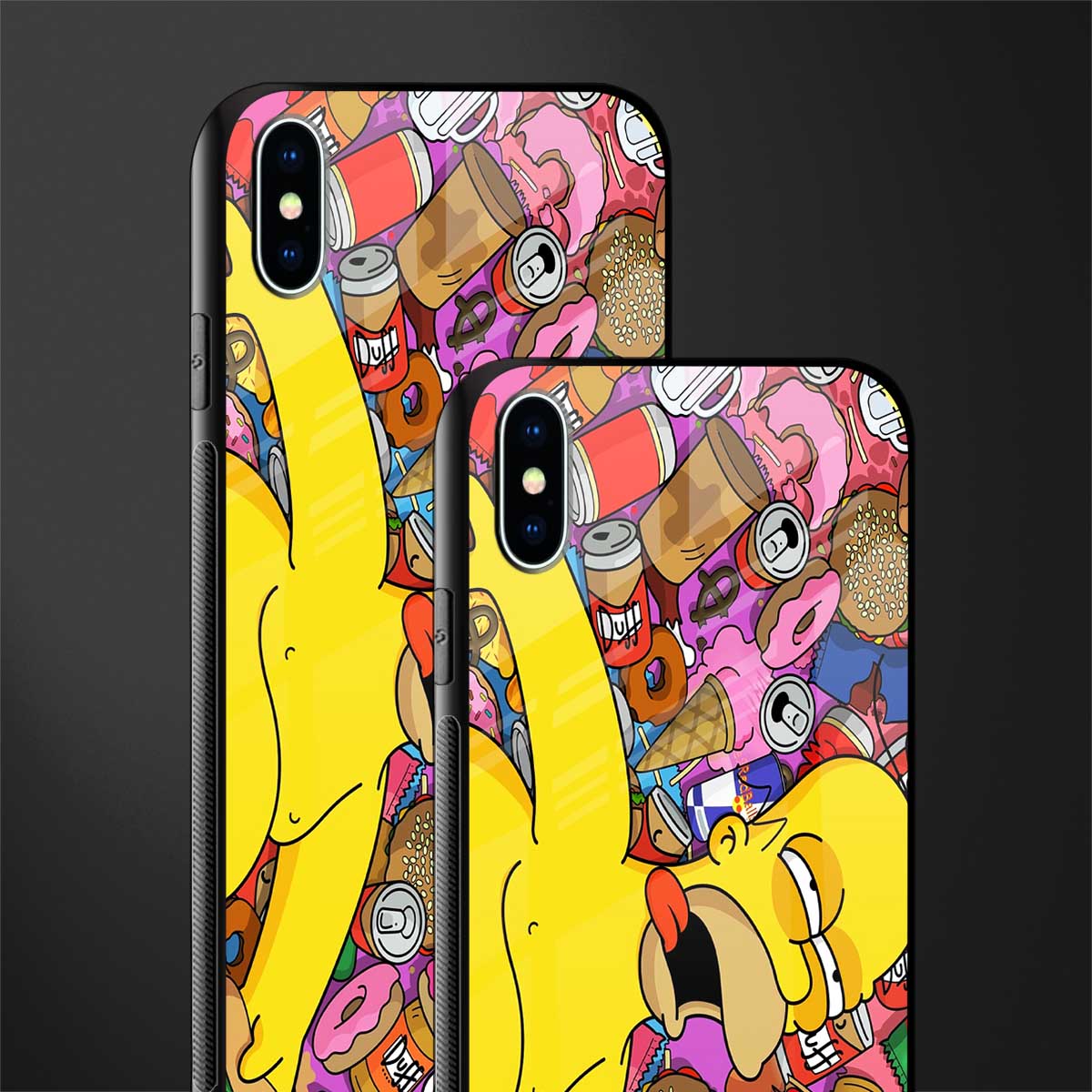 drunk homer simpsons glass case for iphone xs max image-2