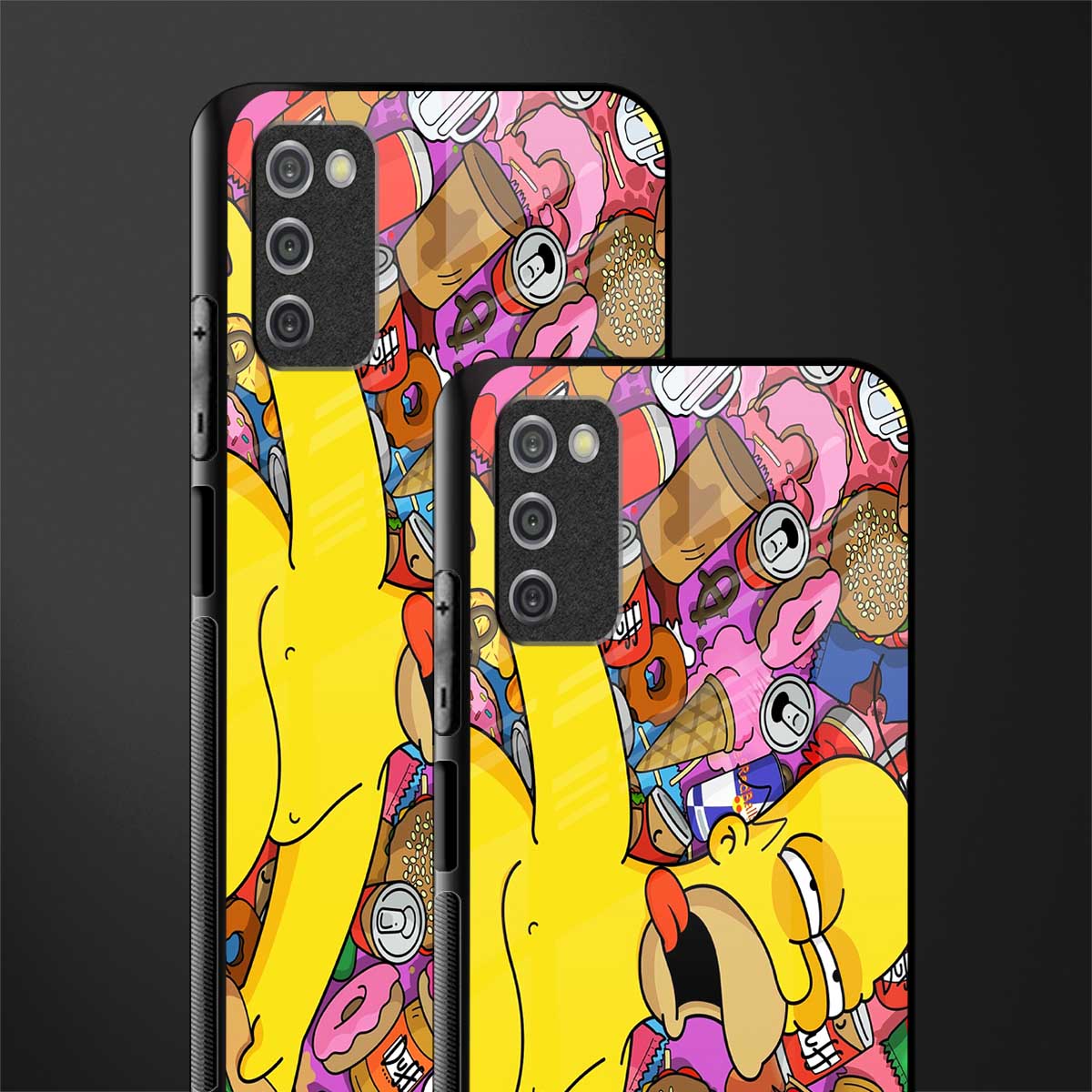 drunk homer simpsons glass case for samsung galaxy a03s image-2
