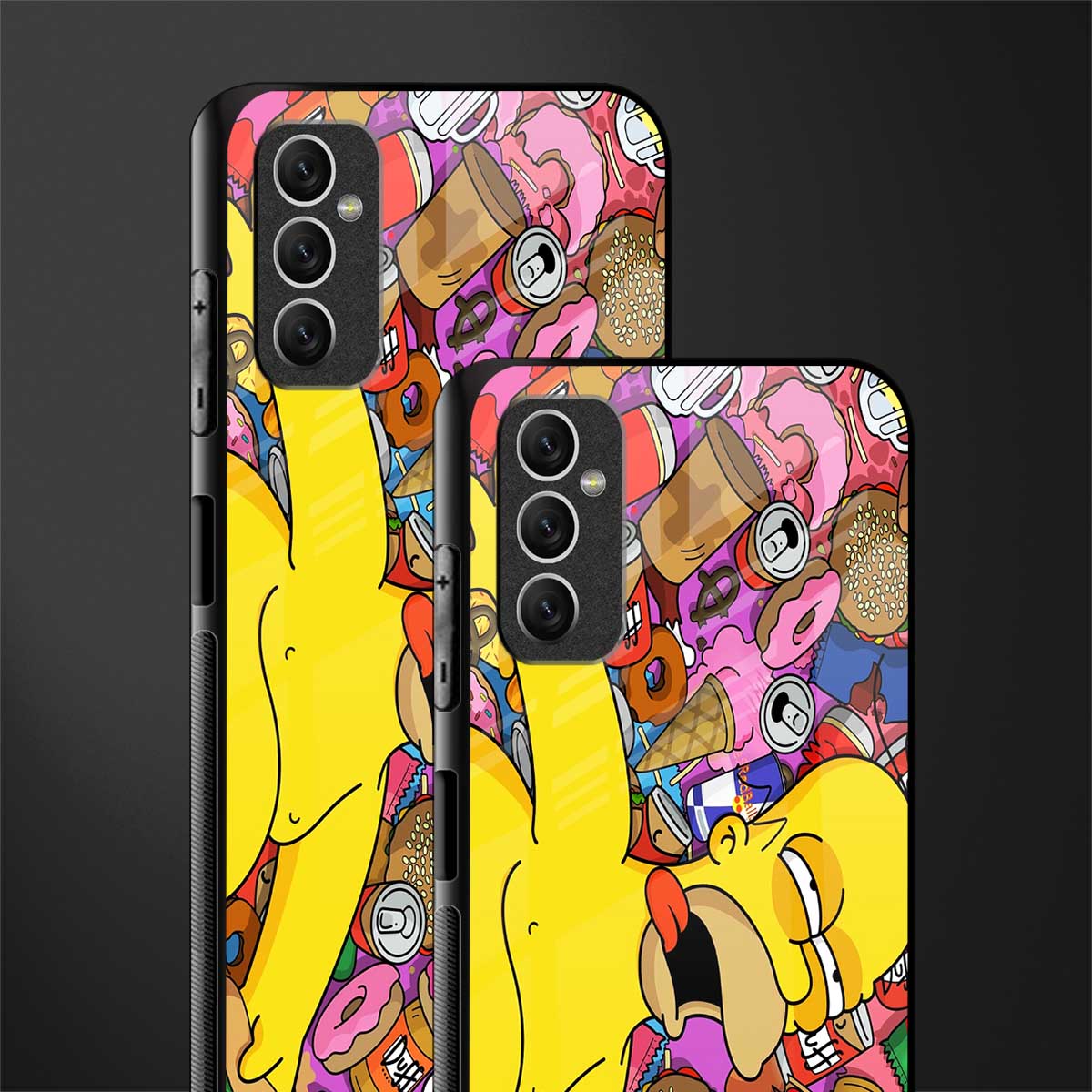 drunk homer simpsons glass case for samsung galaxy m52 5g image-2