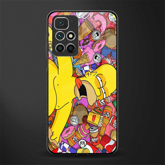 drunk homer simpsons glass case for redmi 10 prime image