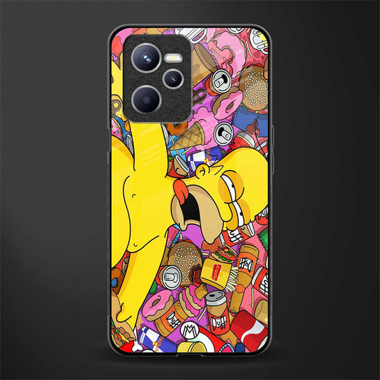 drunk homer simpsons glass case for realme c35 image