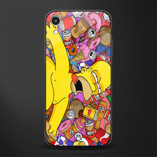 drunk homer simpsons glass case for iphone xr image