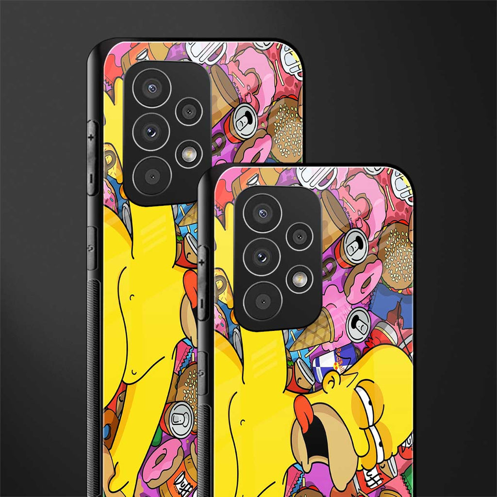 drunk homer simpsons back phone cover | glass case for samsung galaxy a23