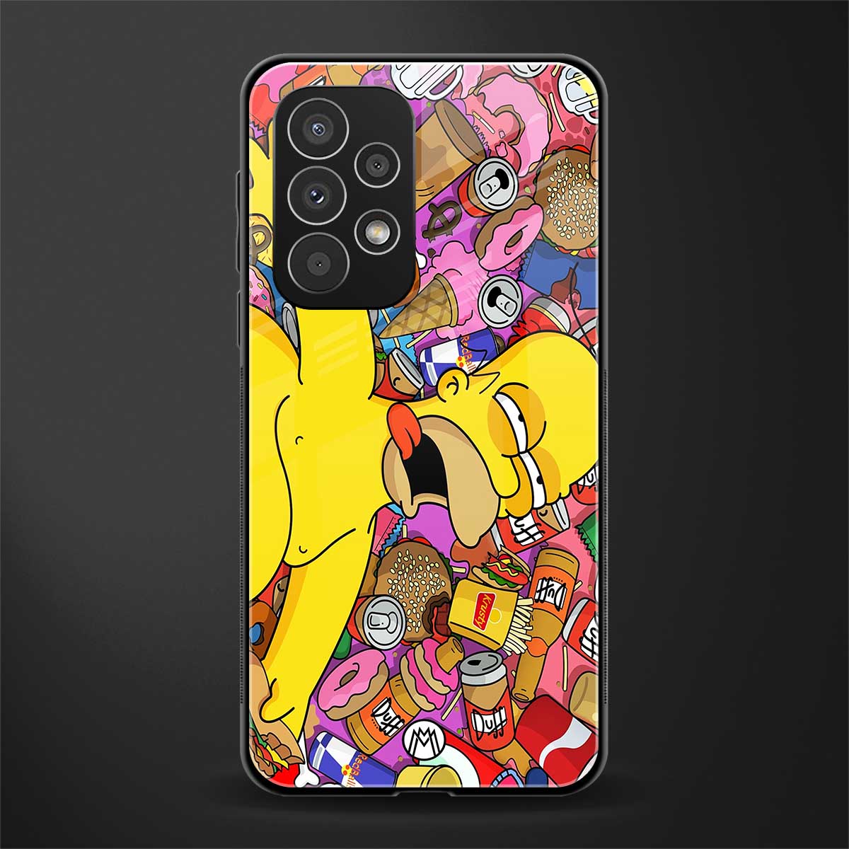 drunk homer simpsons back phone cover | glass case for samsung galaxy a23