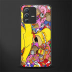drunk homer simpsons glass case for vivo v23 5g image