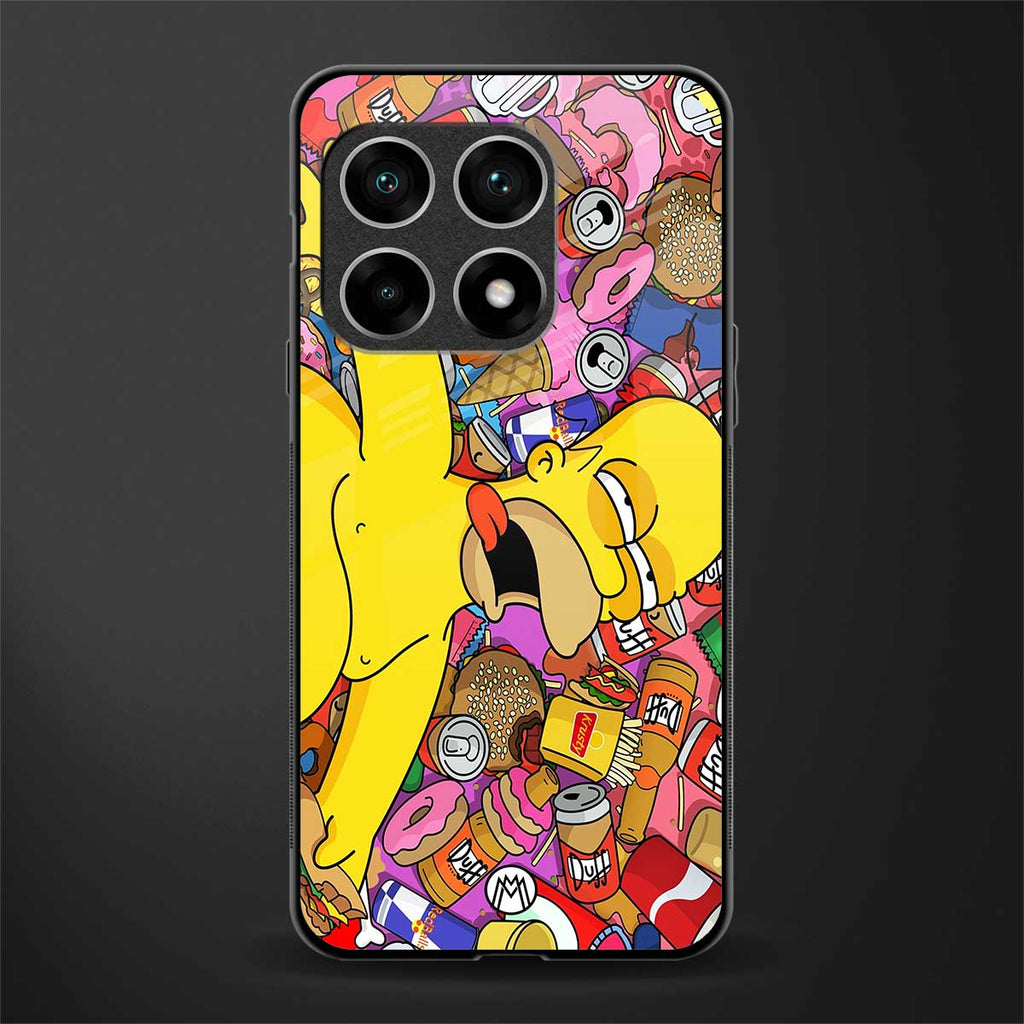 drunk homer simpsons glass case for oneplus 10 pro 5g image